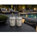 J-LINE Olielamp Moai Set 2 Grijs Cement | Sfeervolle Buitenlamp